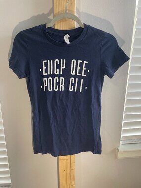 Navy Tshirt that Reveals Curse